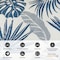 World Rug Gallery Tropical Floral Leaf Reversible Recycled Plastic 3' X 5' Navy Outdoor Rug 6067NAVY3X5 - alternate 4